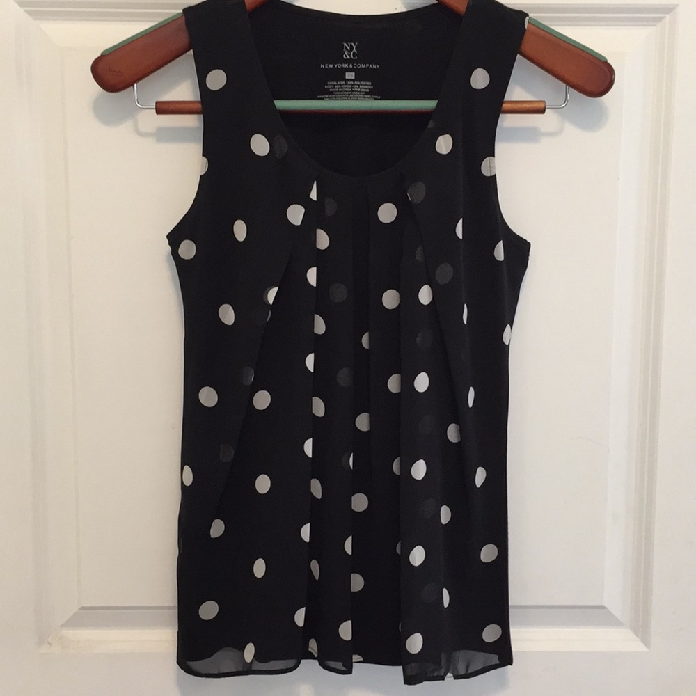 New New York and Co. chiffon overlay camisole work